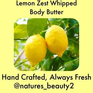 Hand crafted Lemon zest whipped body butter